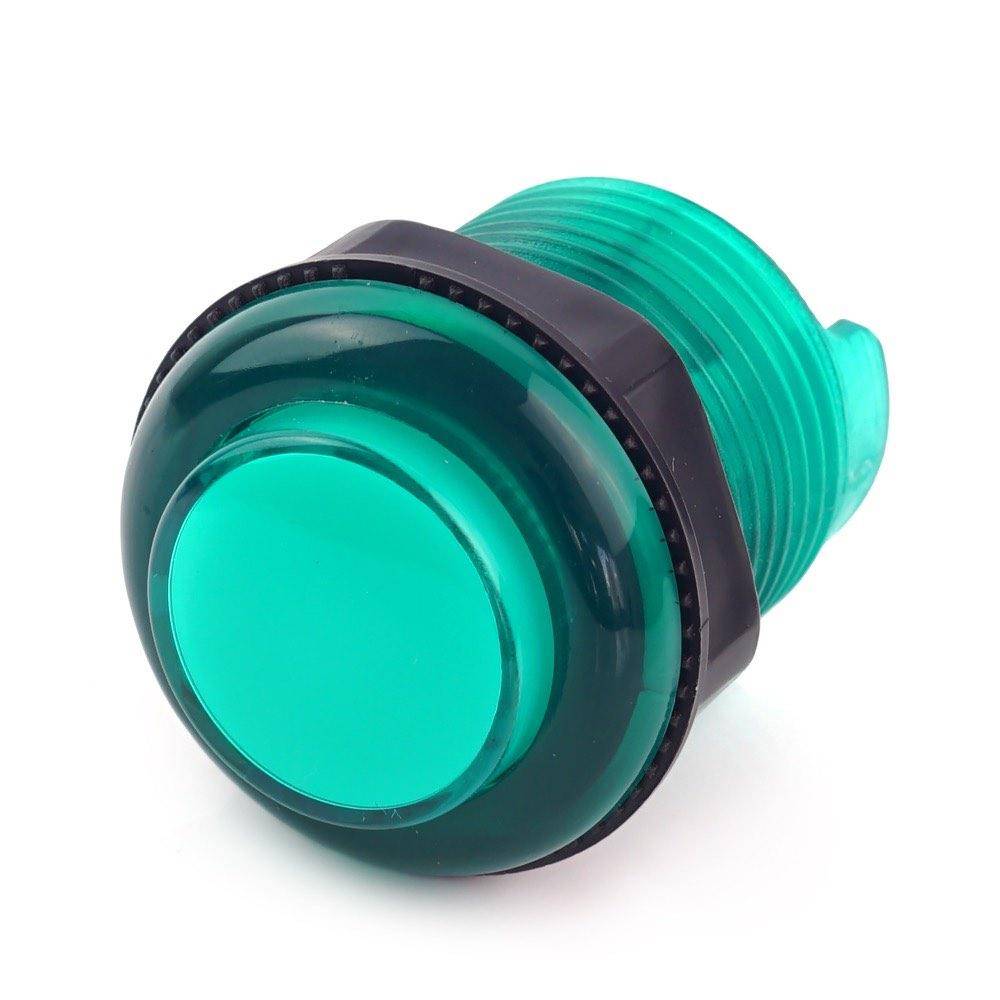 Arcade Button, 30mm, beleuchtet (LED 5V DC), transparent - Farbe: grün