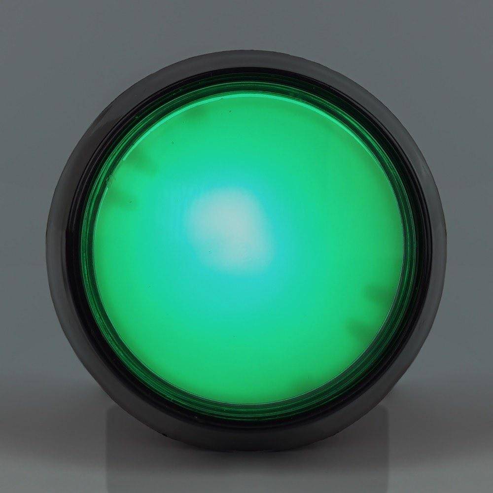 Large Arcade Button, 60mm, beleuchtet (LED 12V DC) - Farbe: grün