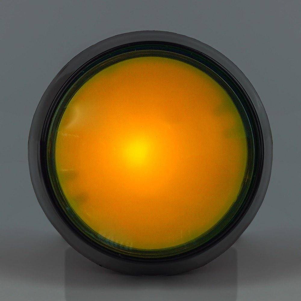 Large Arcade Button, 60mm, beleuchtet (LED 12V DC) - Farbe: gelb