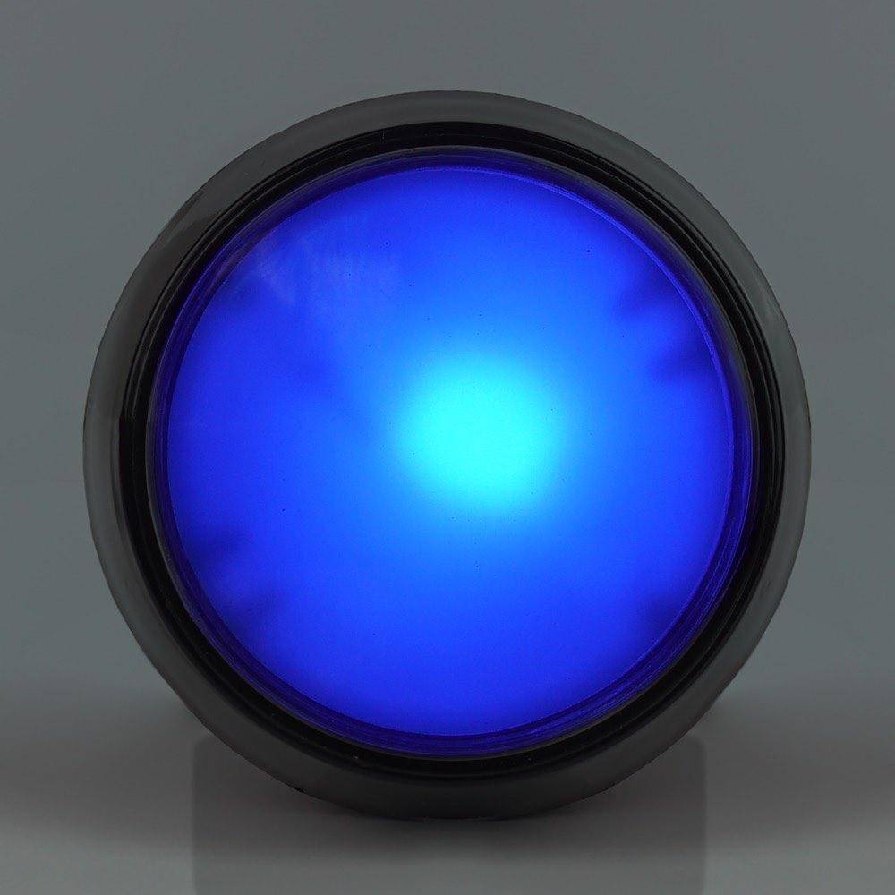 Large Arcade Button, 60mm, beleuchtet (LED 12V DC) - Farbe: blau