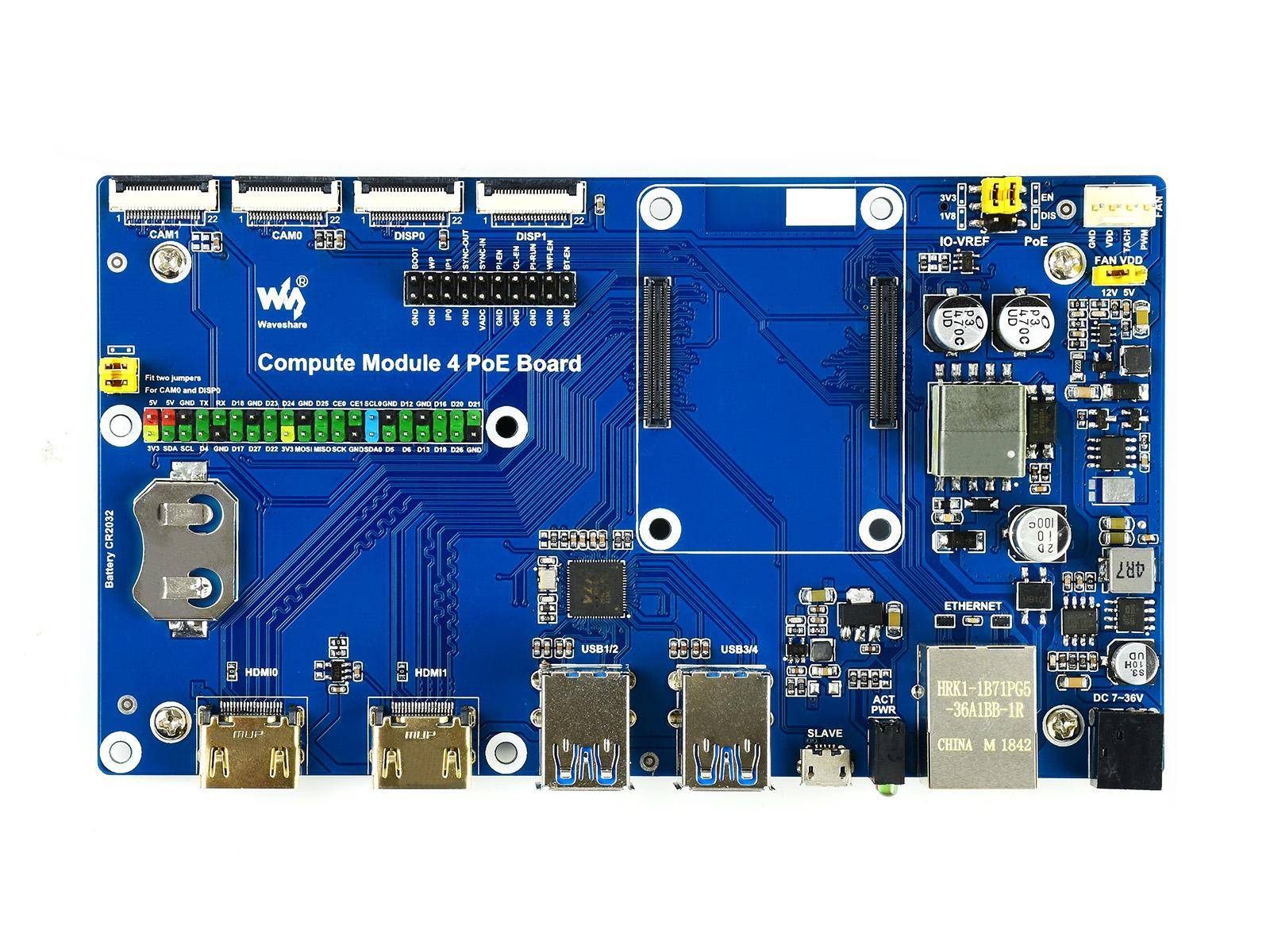 Raspberry Pi Compute Module 4 IO Board mit PoE Funktion