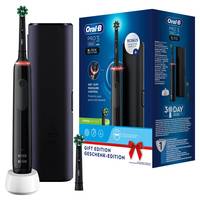 Oral-B Pro 3 3500, Erwachsener, Rotierende Zahnbürste, Tägliche Pflege, Sensibel, für weiße Zähne, Schwarz, 2 min, 4 x 3