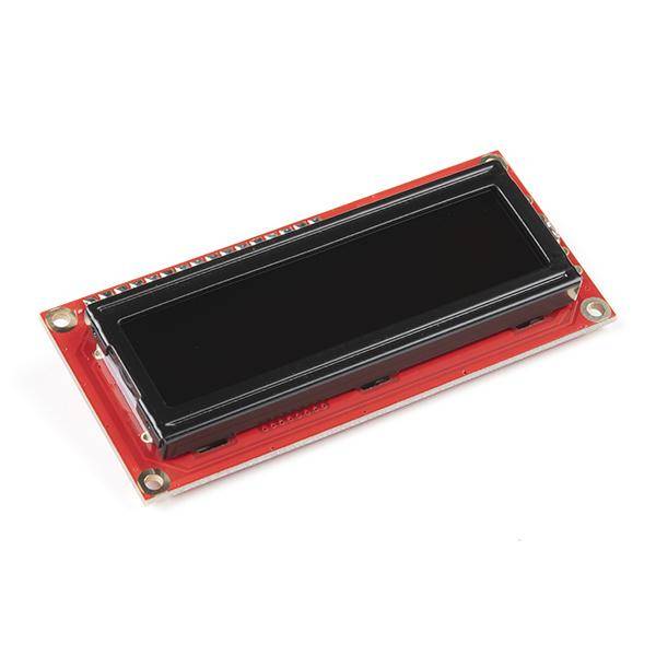 SparkFun Basic LCD, 16x2 Zeichen, Weiß auf Schwarz, 5V, mit Headern