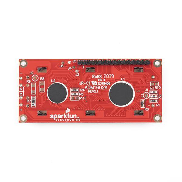 SparkFun Basic LCD, 16x2 Zeichen, Weiß auf Schwarz, 5V, mit Headern