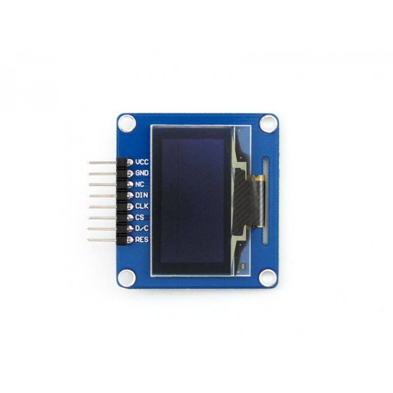 1.3" 128x64 OLED Display Modul, einfarbig (blau), SPI/I2C Interface, horizontale Stiftleiste