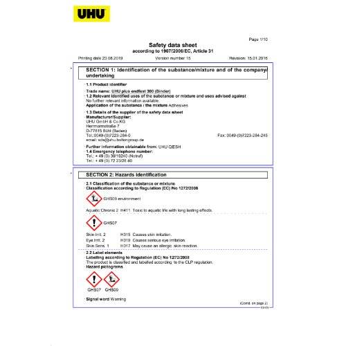 2-Komponentenepoxidkleber PLUS ENDFEST 300 SB-Karte mit Tuben Binder 18g Härter
