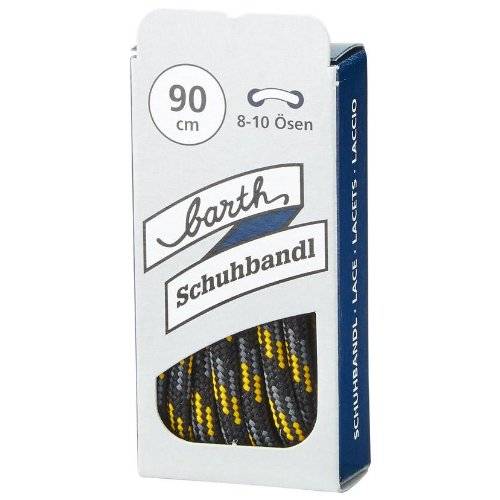 Schnürsenkel, 120 cm, rund, schw.-grau-gelb