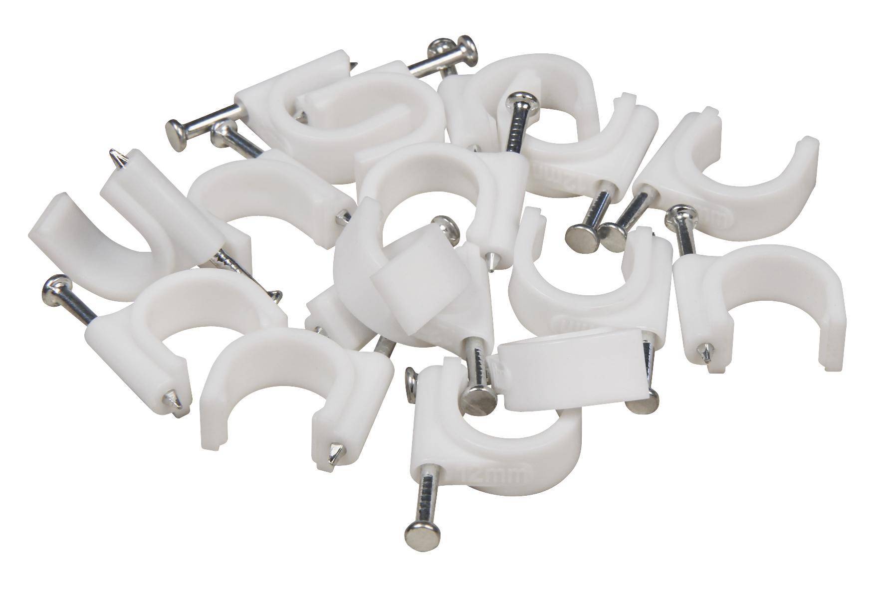 Kabelschelle, 12mm, 100er-Pack, weiß