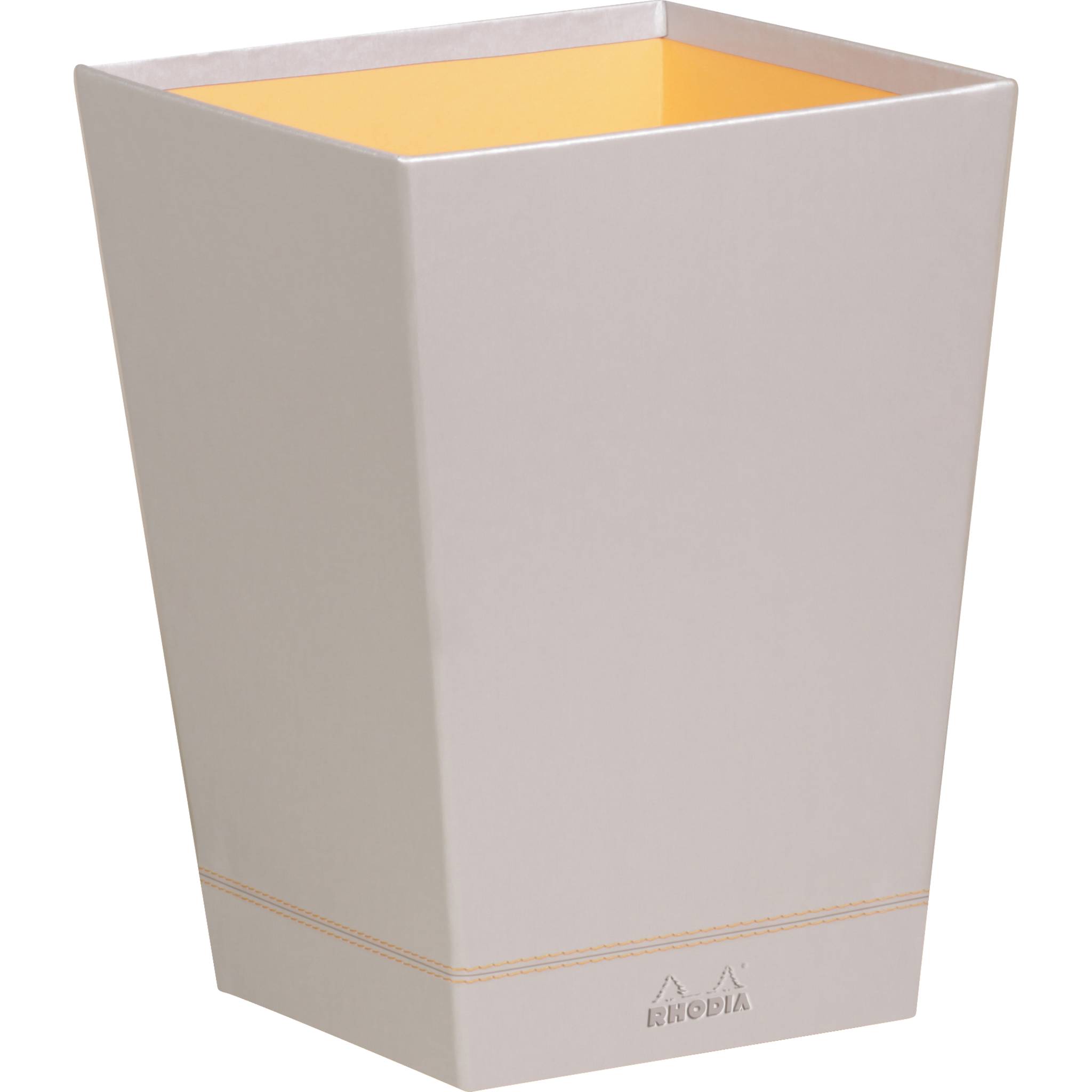 Rhodia Rhodiarama Papierkorb aus Kunstleder, 27x27x32cm - Silber 318821C