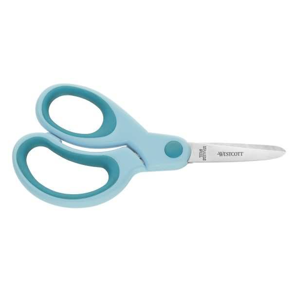 Kinderschere E-21585 00 violett spitze Spitze 13cm türkis