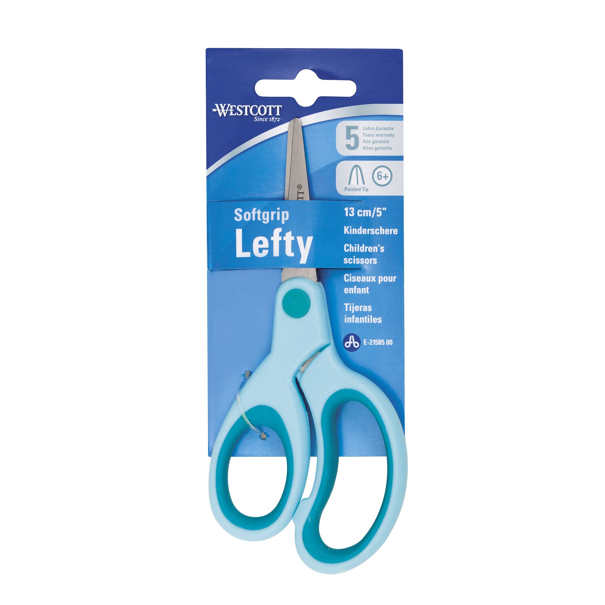 Westcott Kinderschere E-21585 00 li spitze Spitze 13cm türkis