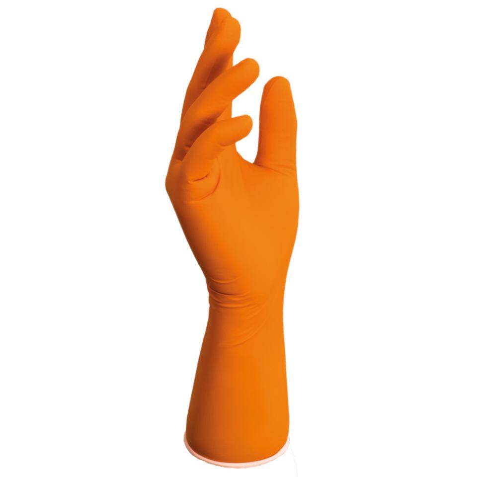 SHIELDskin™ Labor-Handschuh ORANGE NITRILE™ 300, steril, Größe 6/XS, 20 Paar/VE