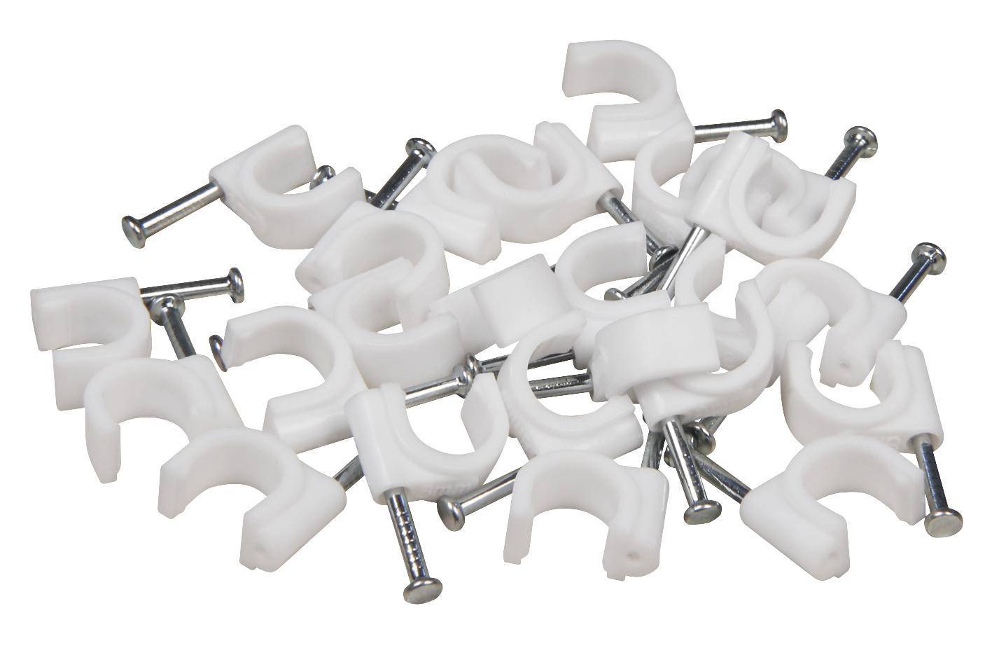 Kabelschelle, 8mm, 100er-Pack, weiß