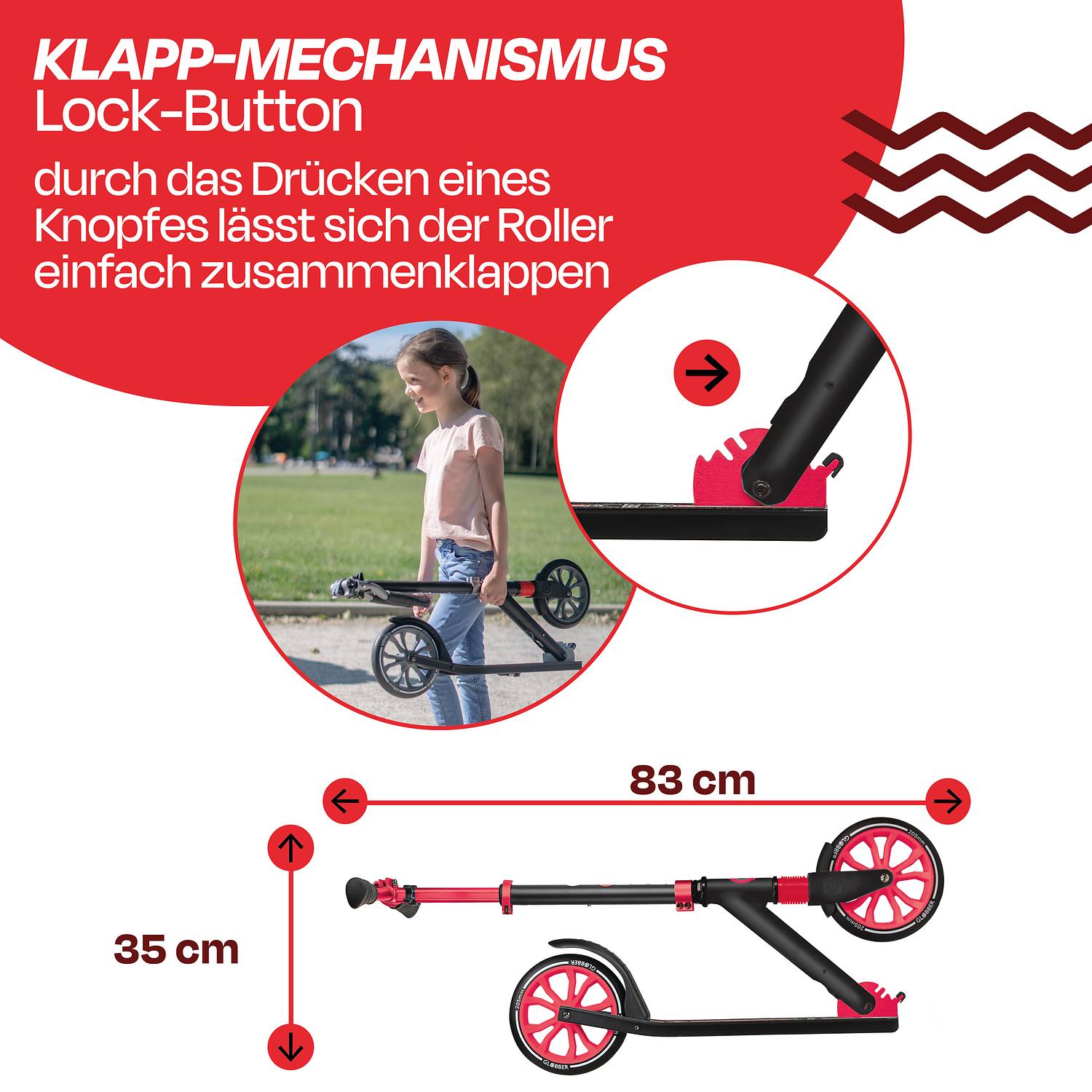 GLOBBER NL 205 schwarz-rot