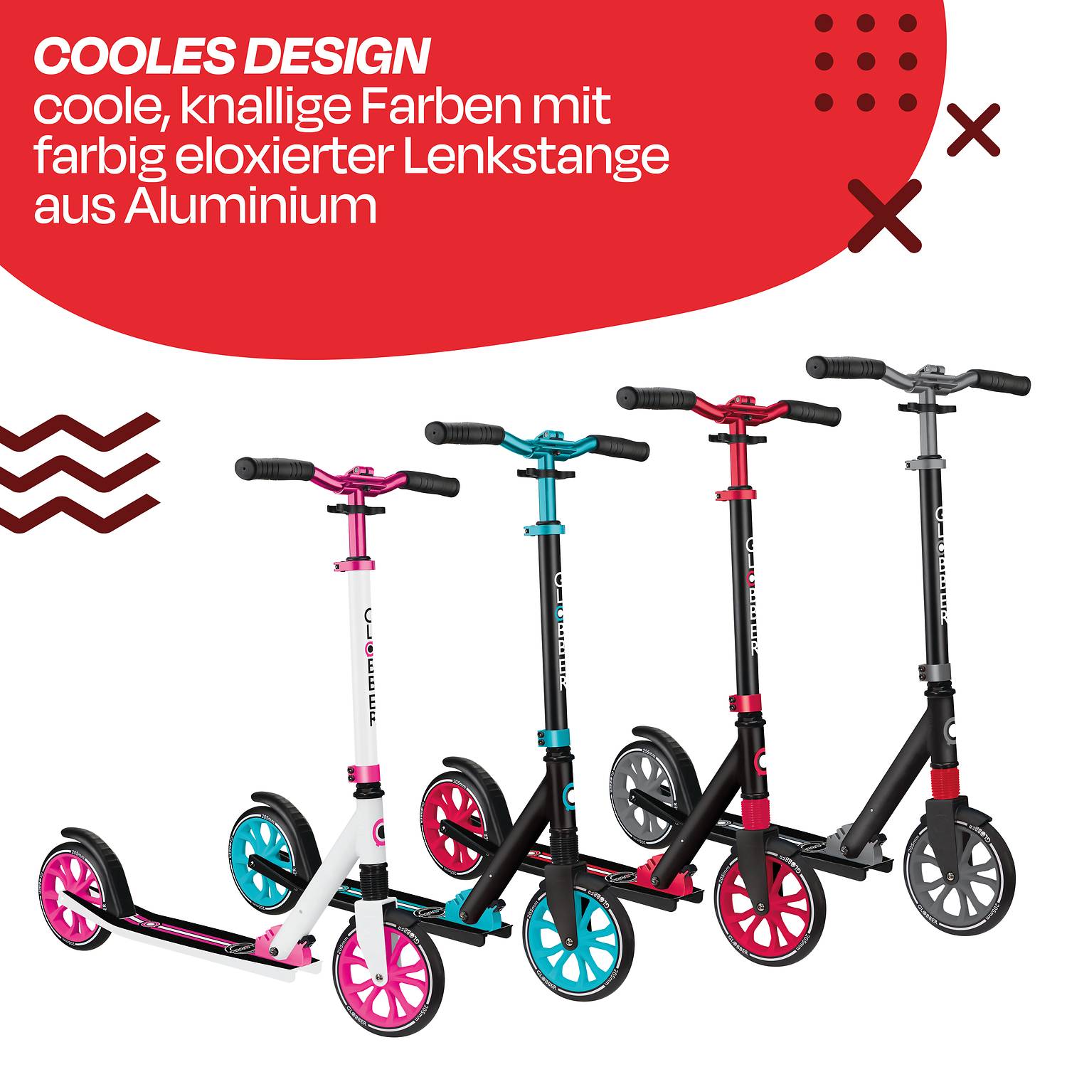 GLOBBER NL 205 schwarz-rot