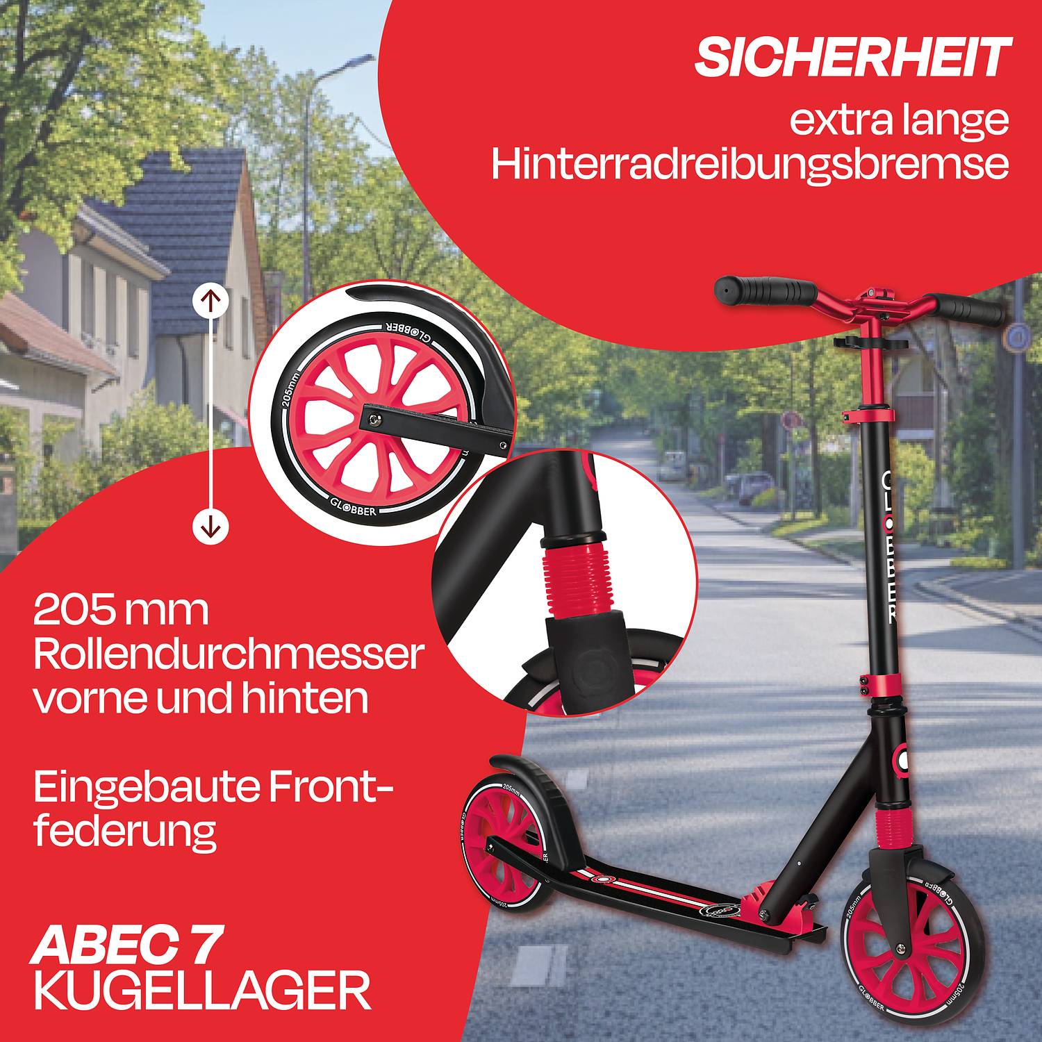GLOBBER NL 205 schwarz-rot