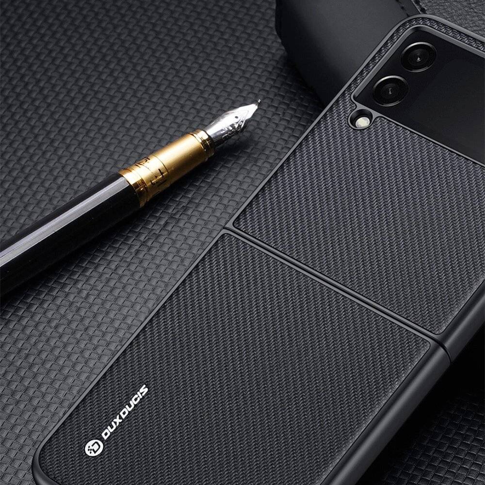 Dux Ducis Fino Hülle ist Nylon überzogenes Samsung Galaxy Z Flip 3 schwarz