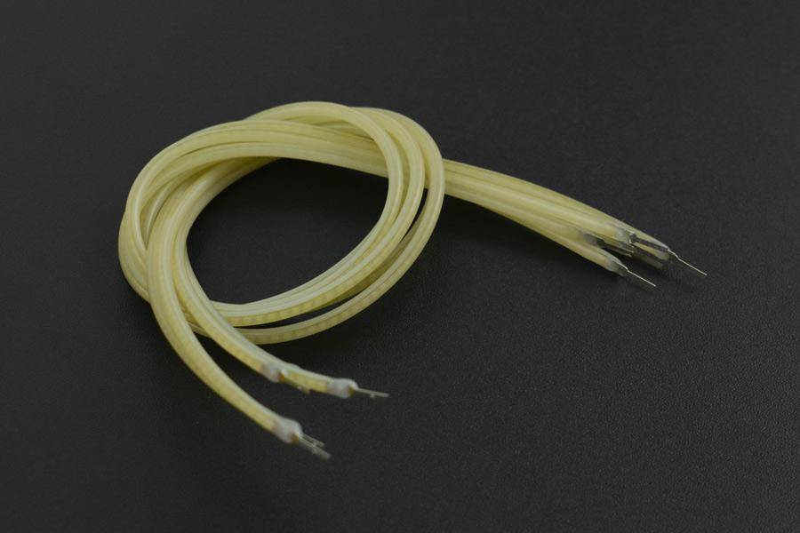 DFRobot LED-Filament 260mm, flexibel, 2mm Durchmesser, 360° Abstrahlung, 80mA, 3V, 5 Stück