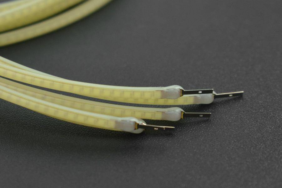 DFRobot LED-Filament 260mm, flexibel, 2mm Durchmesser, 360° Abstrahlung, 80mA, 3V, 5 Stück