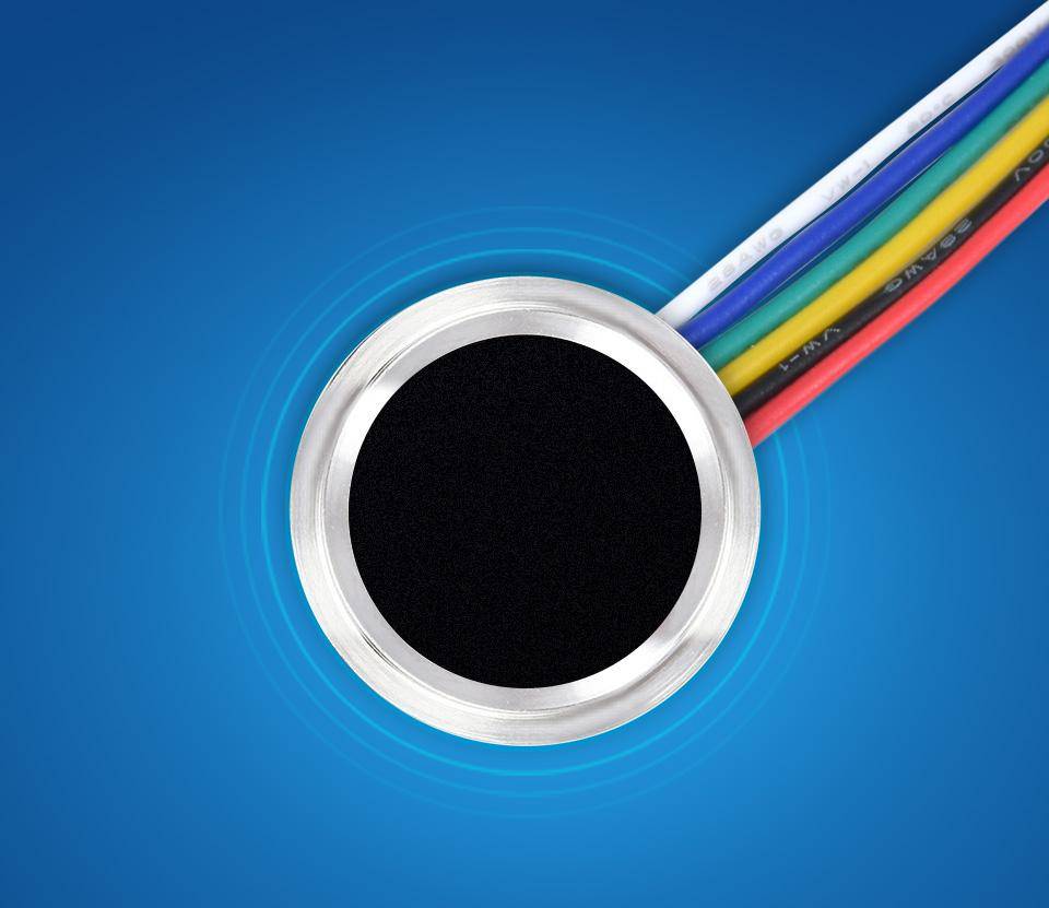 Kapazitiver Fingerabdruckleser, rund, zum Einbau, mit UART Ausgang