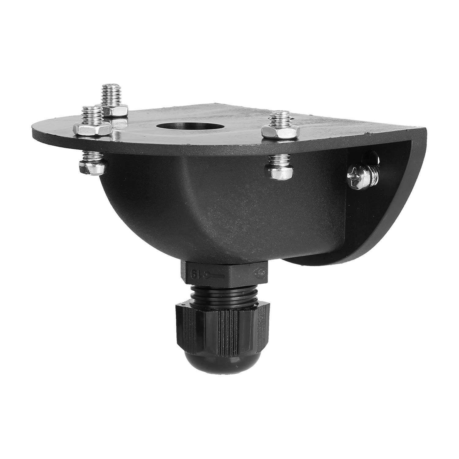 127236 STEX24 Wandsockel für Signalsäule schwarz, 50/70mm mit Kabelverschraubung, SH/231 106 Klemmbereich 4,0mm - 8,0mm