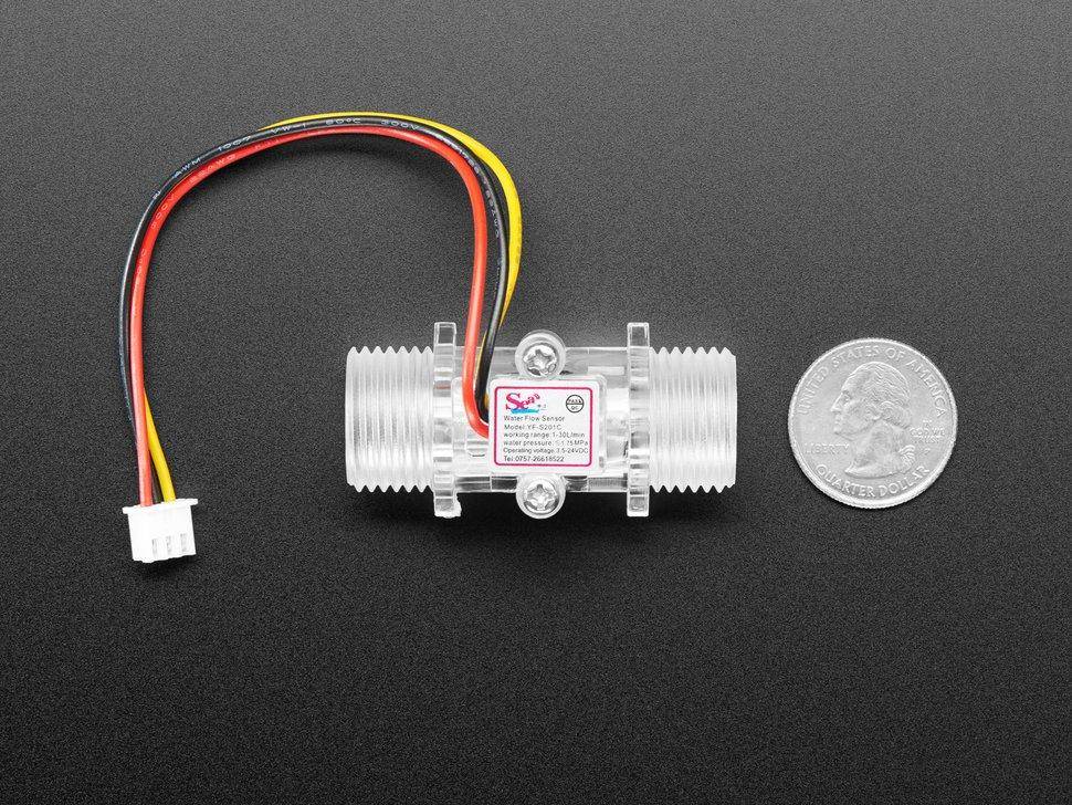 Clear Turbine Wasserdurchflusssensor mit 3-poligem JST