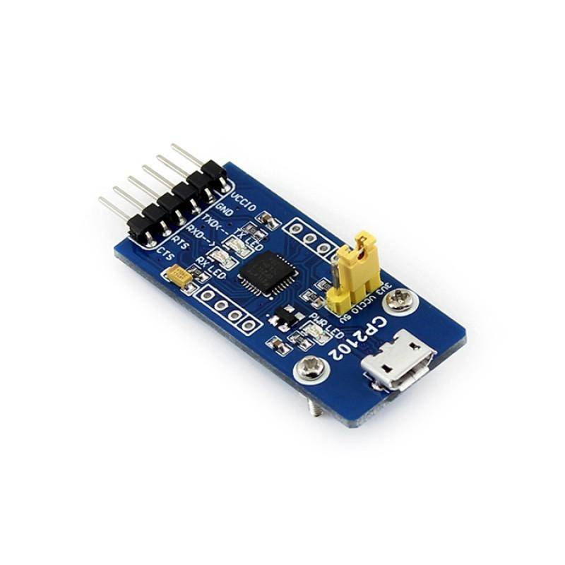 Waveshare CP2102 micro USB zu UART Brücke, USB-zu-Seriell, 12Mbit/s, 300bps-1Mbit/s, 3,3V-5V