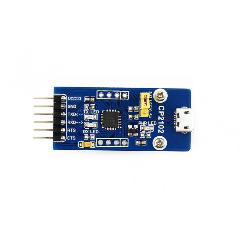 Waveshare CP2102 micro USB zu UART Brücke, USB-zu-Seriell, 12Mbit/s, 300bps-1Mbit/s, 3,3V-5V