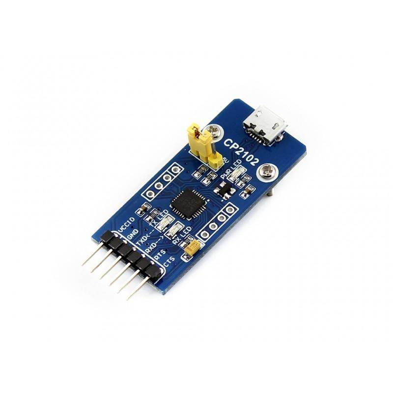 Waveshare CP2102 micro USB zu UART Brücke, USB-zu-Seriell, 12Mbit/s, 300bps-1Mbit/s, 3,3V-5V