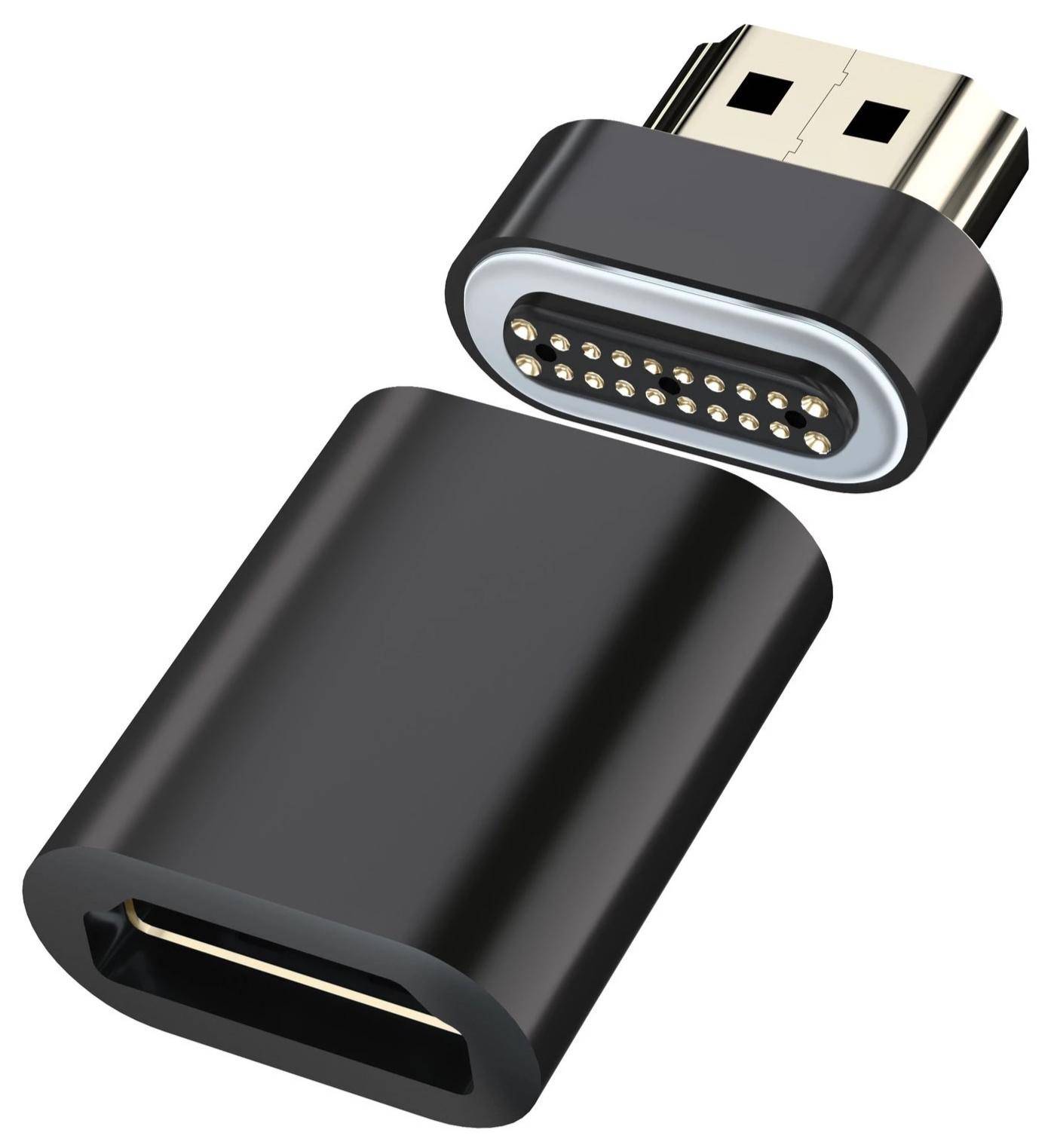 Magnet Adapter, HDMI 2.1 Stecker zu Buchse, 8K 60 Hz