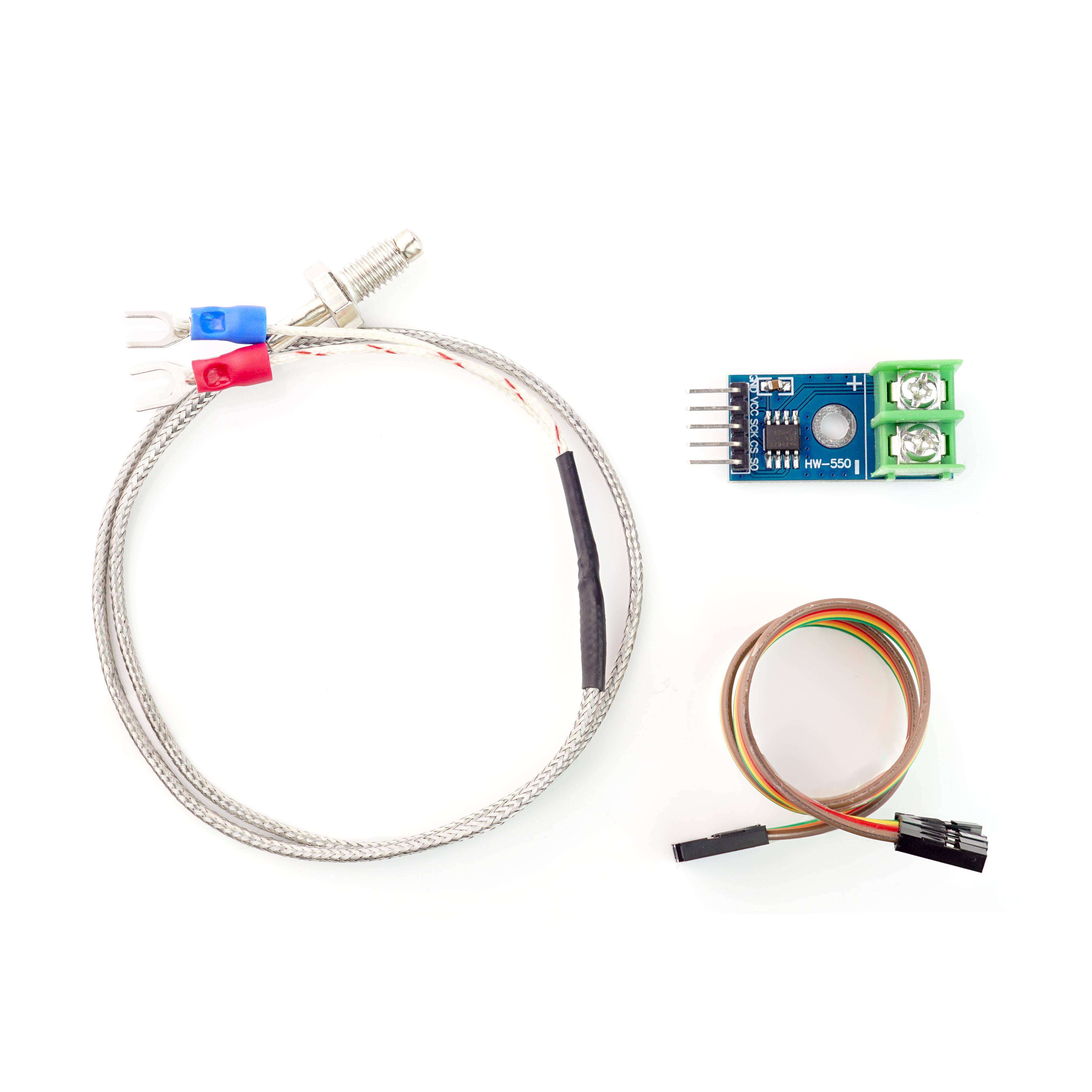 Temperatursensor-Modul mit MAX6675 Chipsatz inkl. PT100 Temperaturfühler