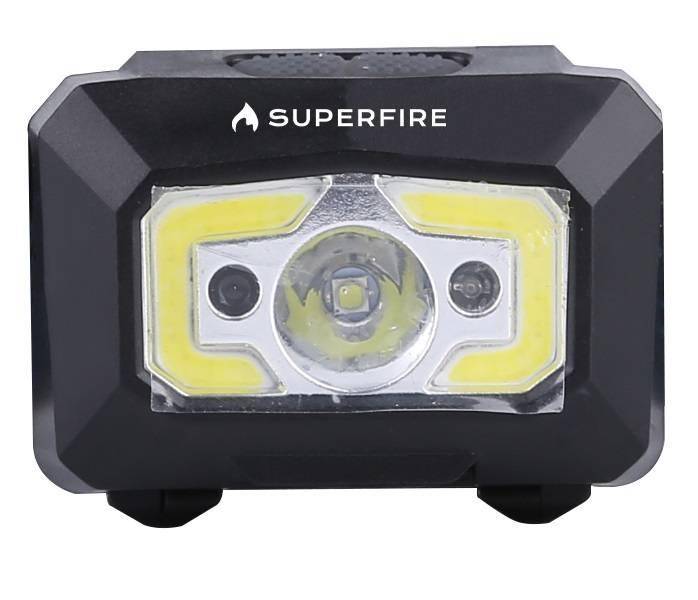 Superfire X30, LED Kopflampe mit berührungslosem Schalter, 500lm, USB