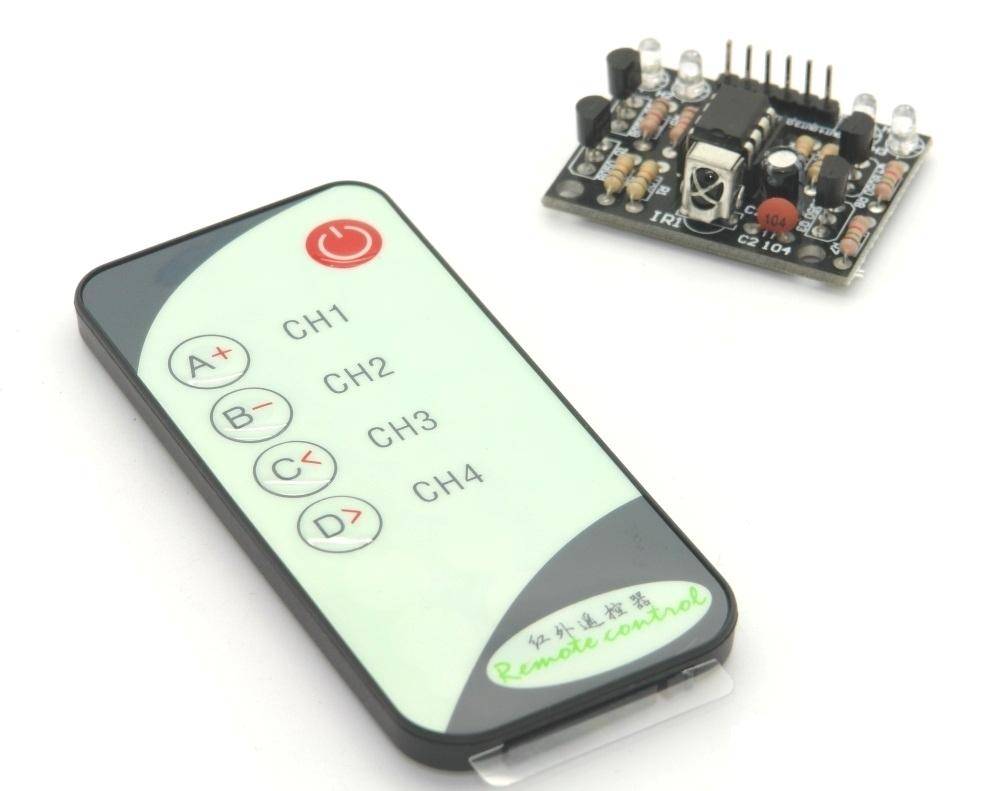 4-Kanal Infrarotempfänger inkl. Fernbedienung