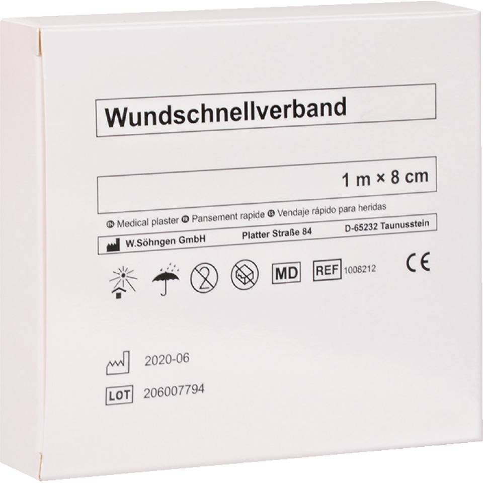 SÖHNGEN Pflaster-Schnellverband, praktische Handhabung, 1m, 8cm