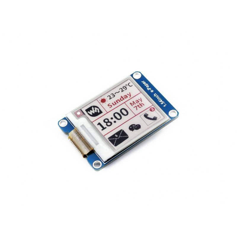 1.54" 200×200 ePaper Display Modul mit SPI Interface, dreifarbig (rot, schwarz, weiß)