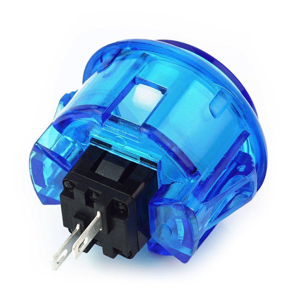 Arcade Button, 30mm, transparent - Farbe: blau