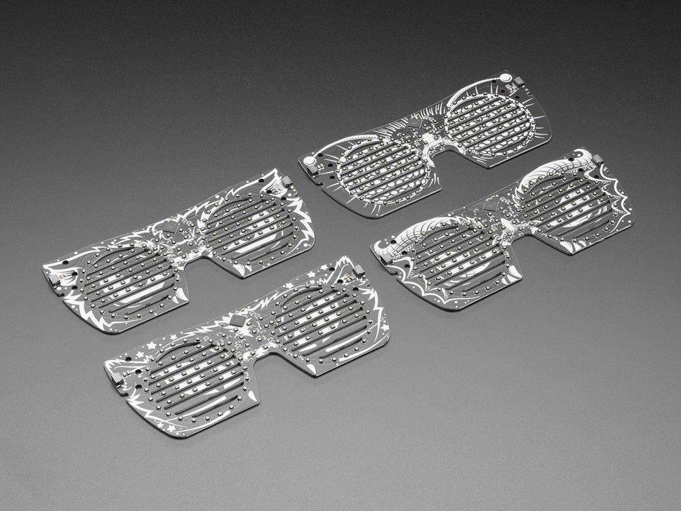 Adafruit LED Brille Frontplatte, 116 RGB LEDs mit I2C Treiber