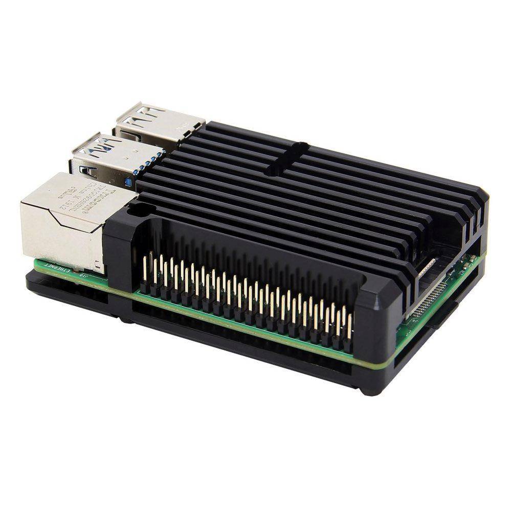 Armor Gehäuse für Raspberry Pi 4, schwarz