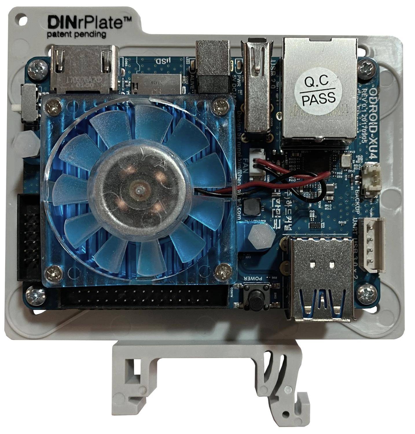 DINrPlate DUV1 - Universal Hutschienenhalter, grau