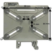 DINrPlate DUV1 - Universal Hutschienenhalter, grau DINrPlate DUV1 - Universal Hutschienenhalter, grau
