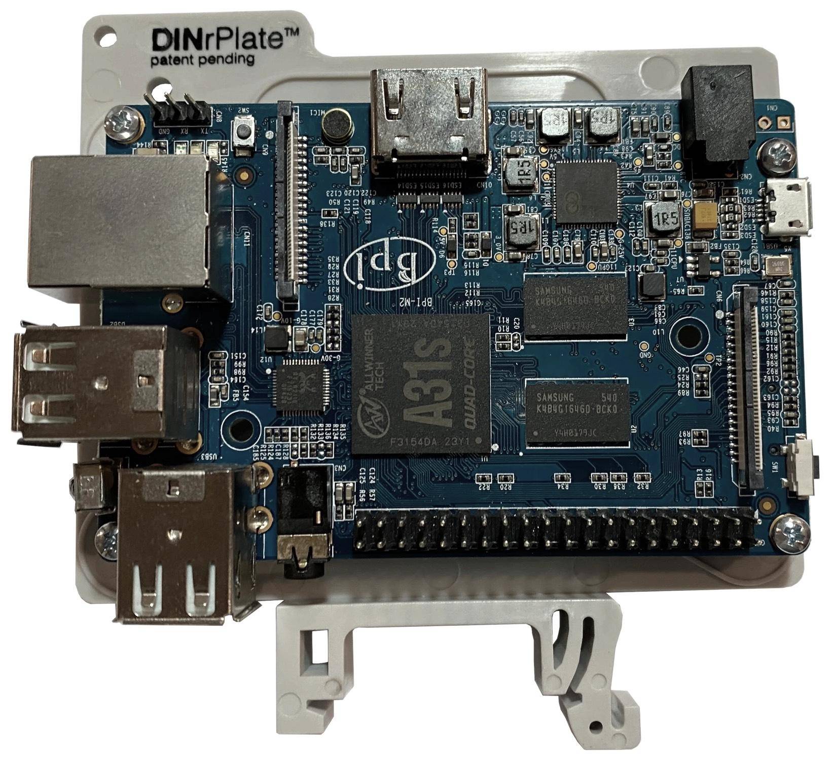 DINrPlate DUV1 - Universal Hutschienenhalter, grau