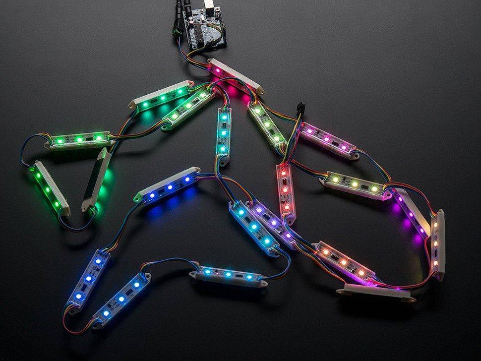 Adafruit 75mm Riegel - 12V Digitale RGB LED Pixel, WS2801, 21er Strang
