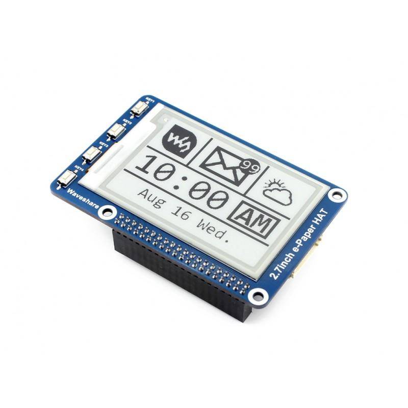 2.7" 264×176 ePaper Display HAT für Raspberry Pi