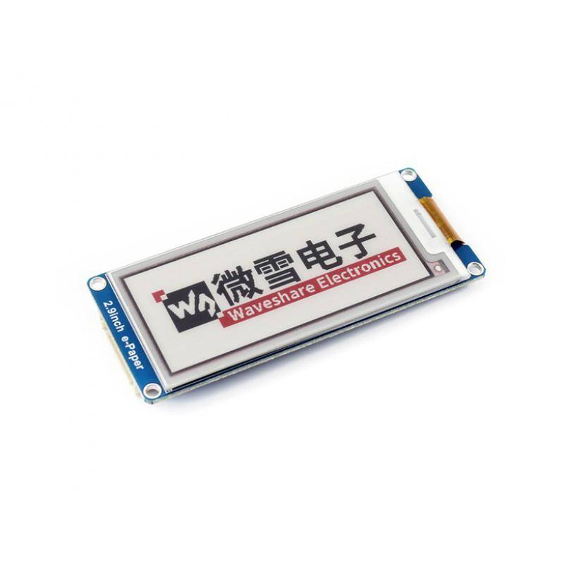 Waveshare 2.9inch ePaper Modul, 296x128 Pixel, SPI Interface, dreifarbig, VA 170°, 26,4mW
