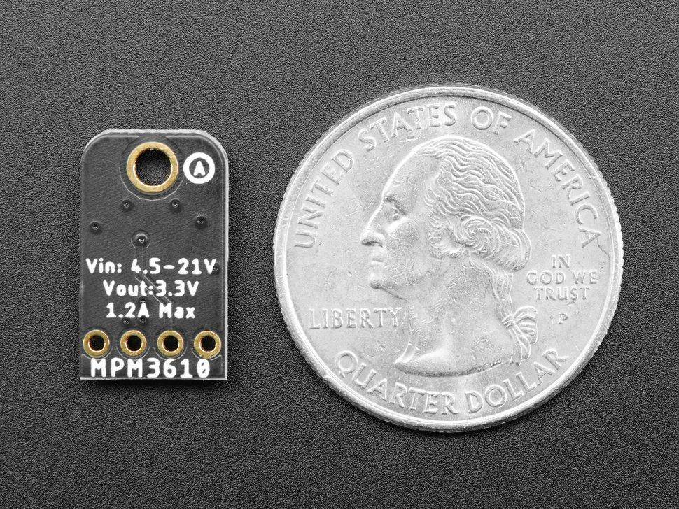 Adafruit MPM3610 3.3V Buck Converter Breakout - 21V In 3.3V Out, 1.2A