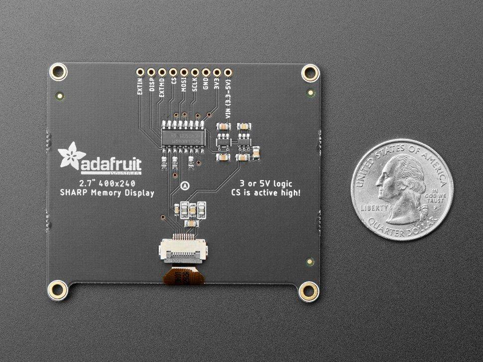 Adafruit SHARP Memory Display Breakout - 2.7" 400x240 Monochrom