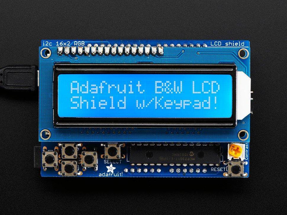 Adafruit LCD Shield Kit inkl. 16x2 Display