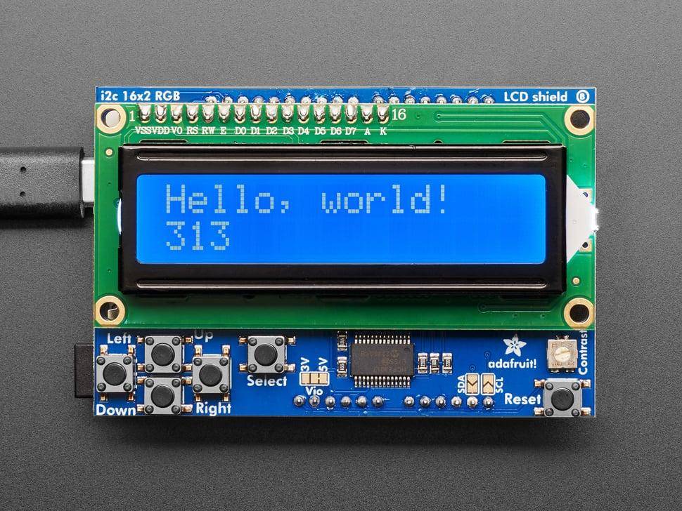 Adafruit LCD Shield Kit inkl. 16x2 Display