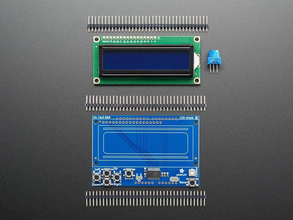 Adafruit LCD Shield Kit inkl. 16x2 Display