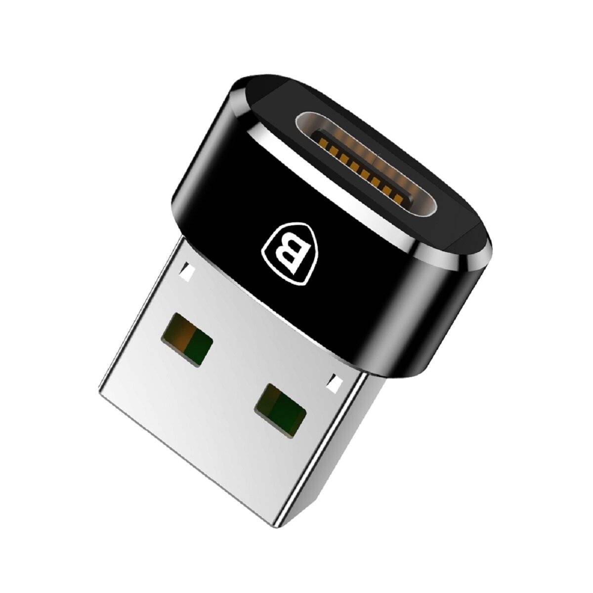 Baseus Adapter von USB Type-C auf USB Kabel Splitter schwarz (CAAOTG-01)